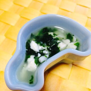 【離乳食 中期】タラと豆腐のワカメスープ風★